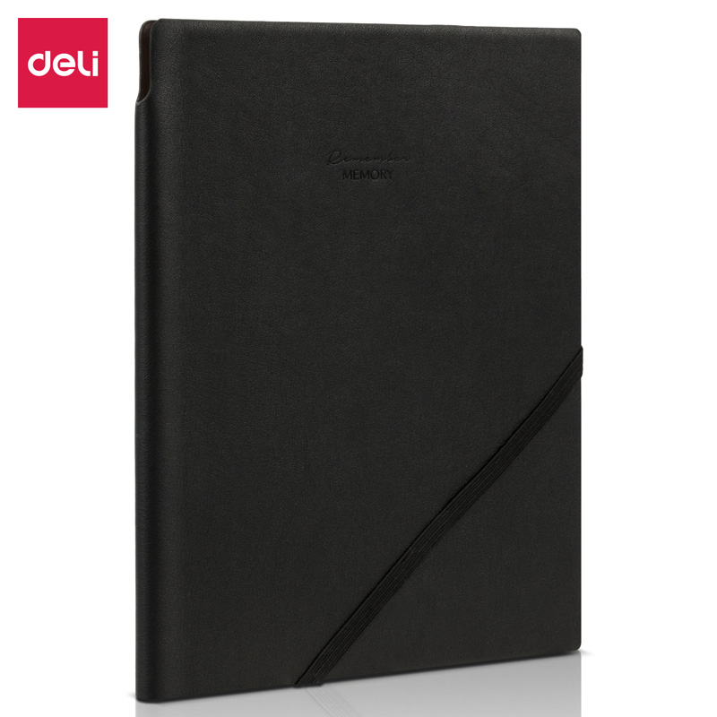 Deli-22215 Leather Cover Notebook