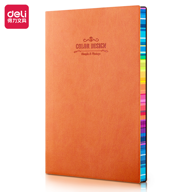 Deli-3183 Leather Cover Notebook