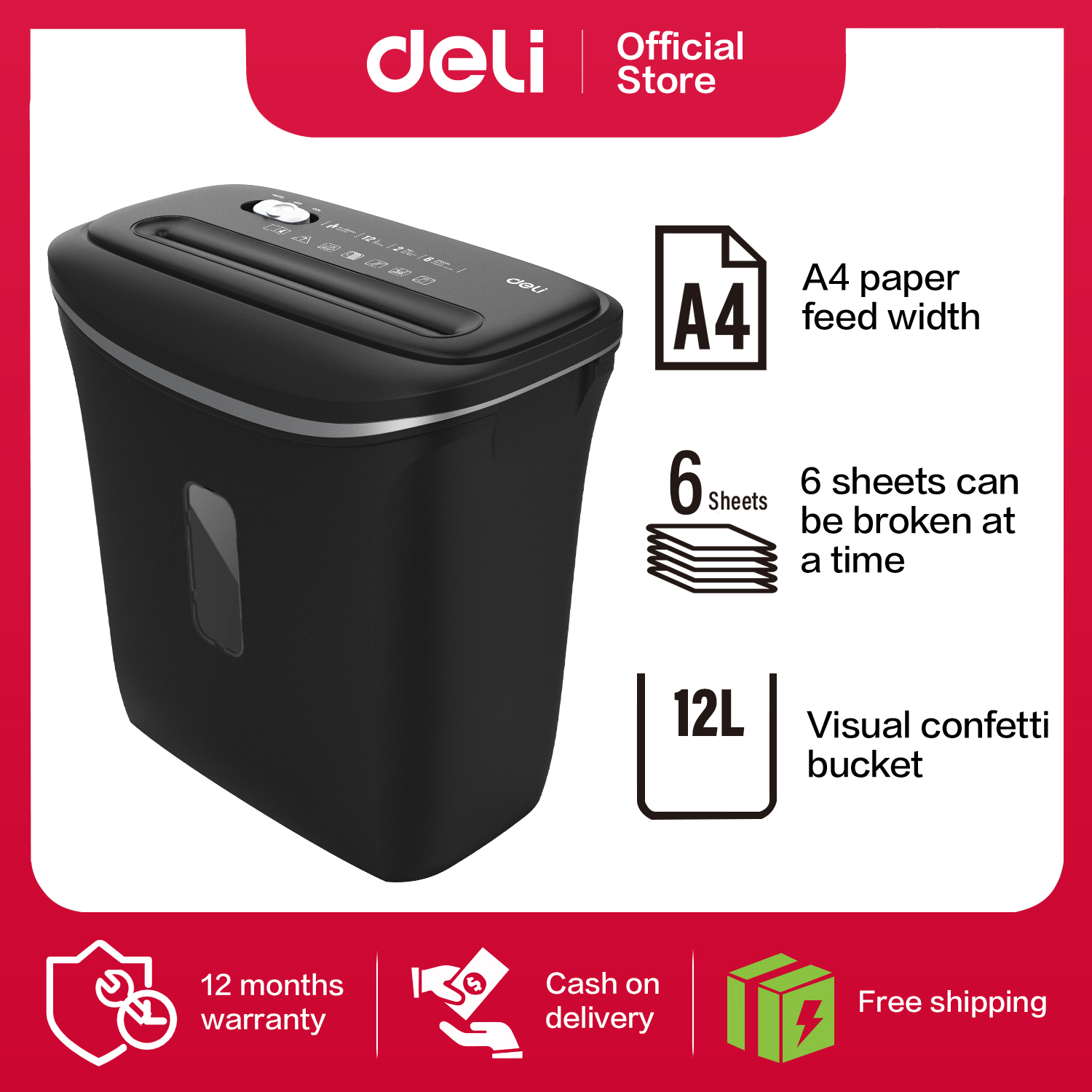 Deli-E9945 Paper Shredder