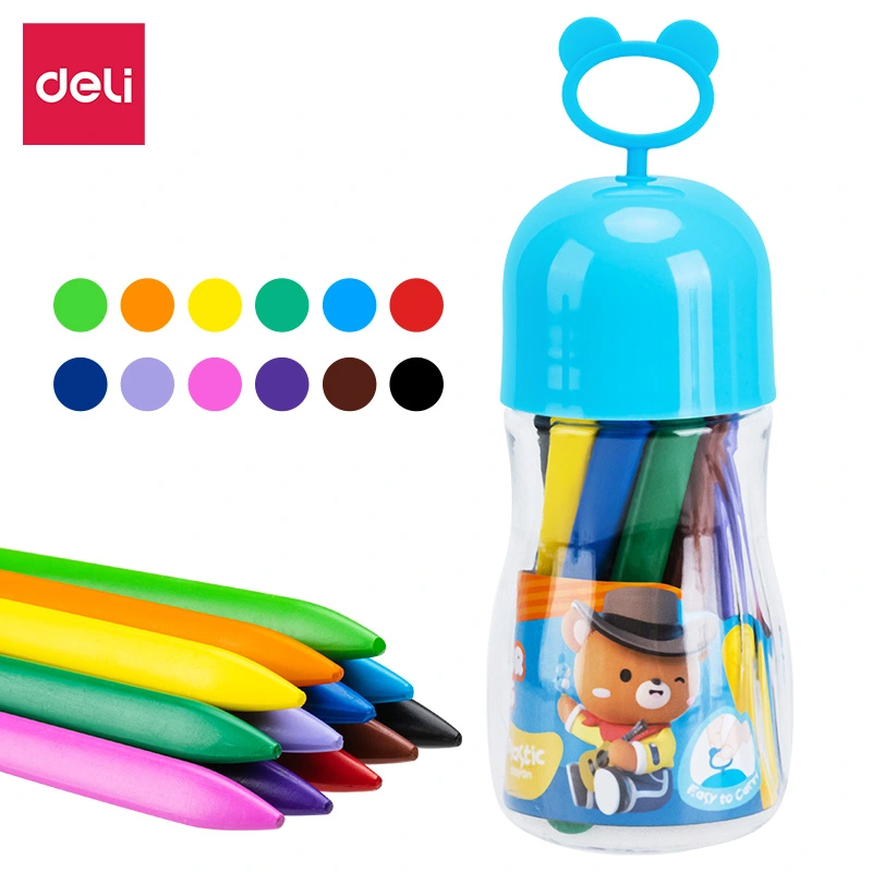 Deli-EC222-12 Plastic Crayon