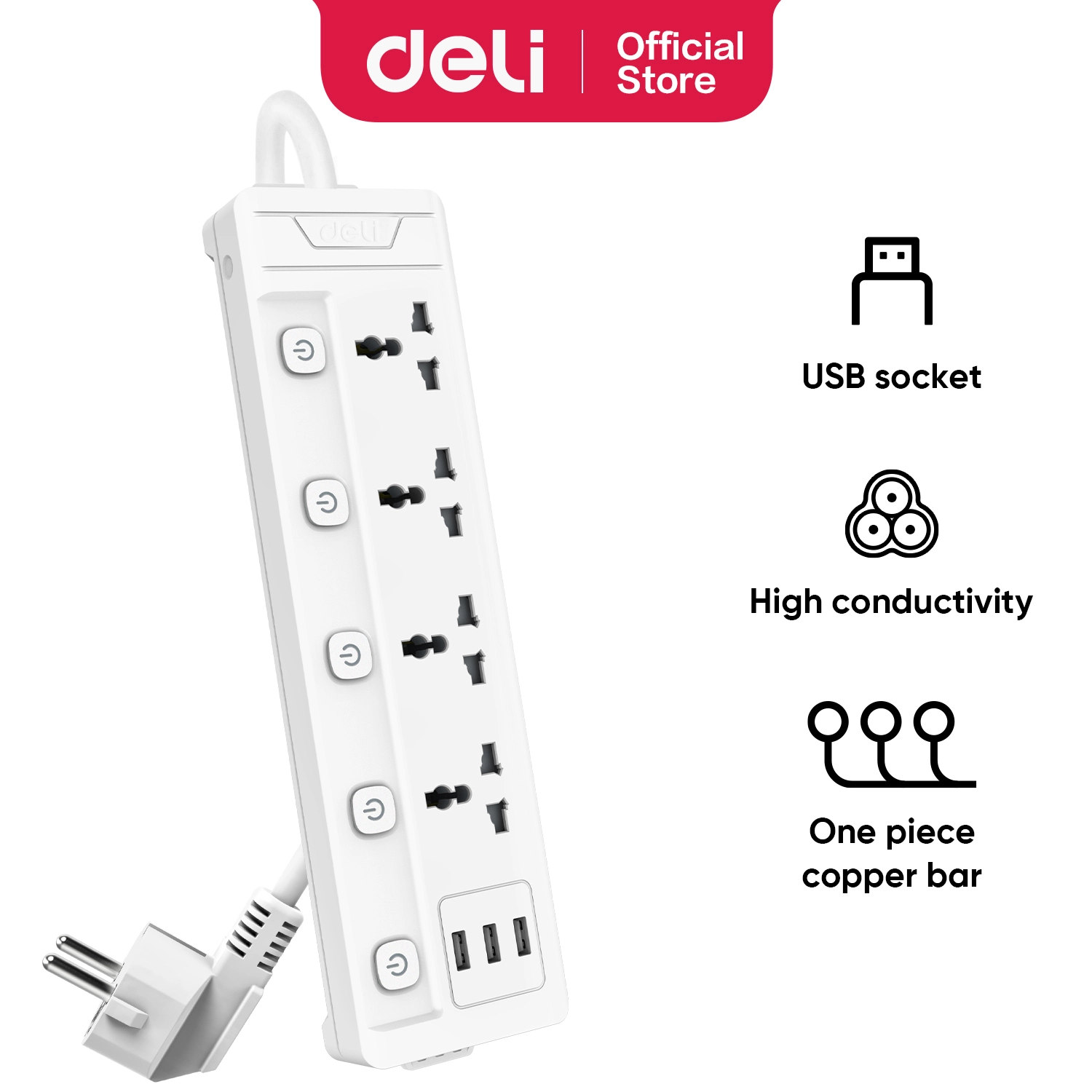 Deli-ET411 Power Strip