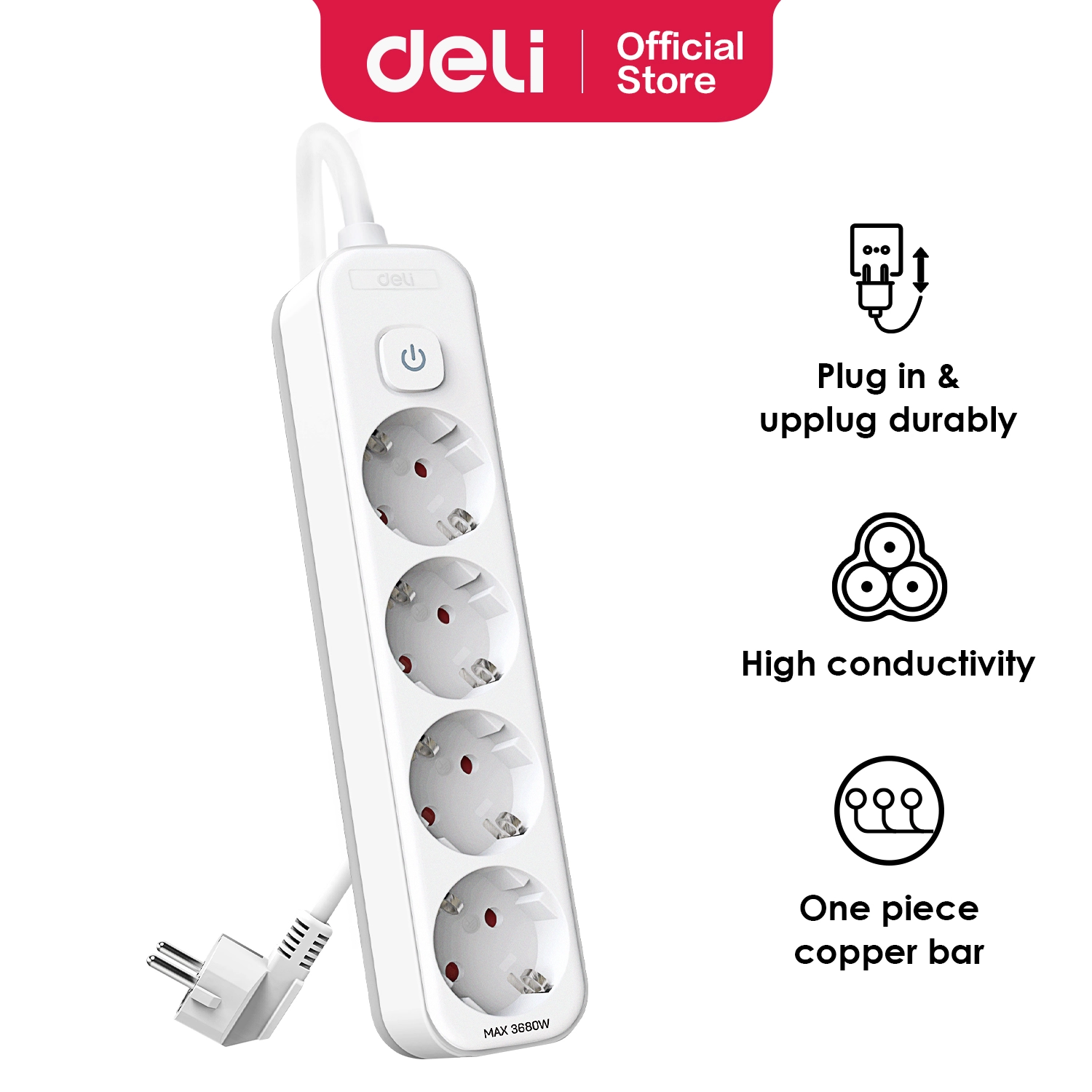 Deli-ET434 Power Strip