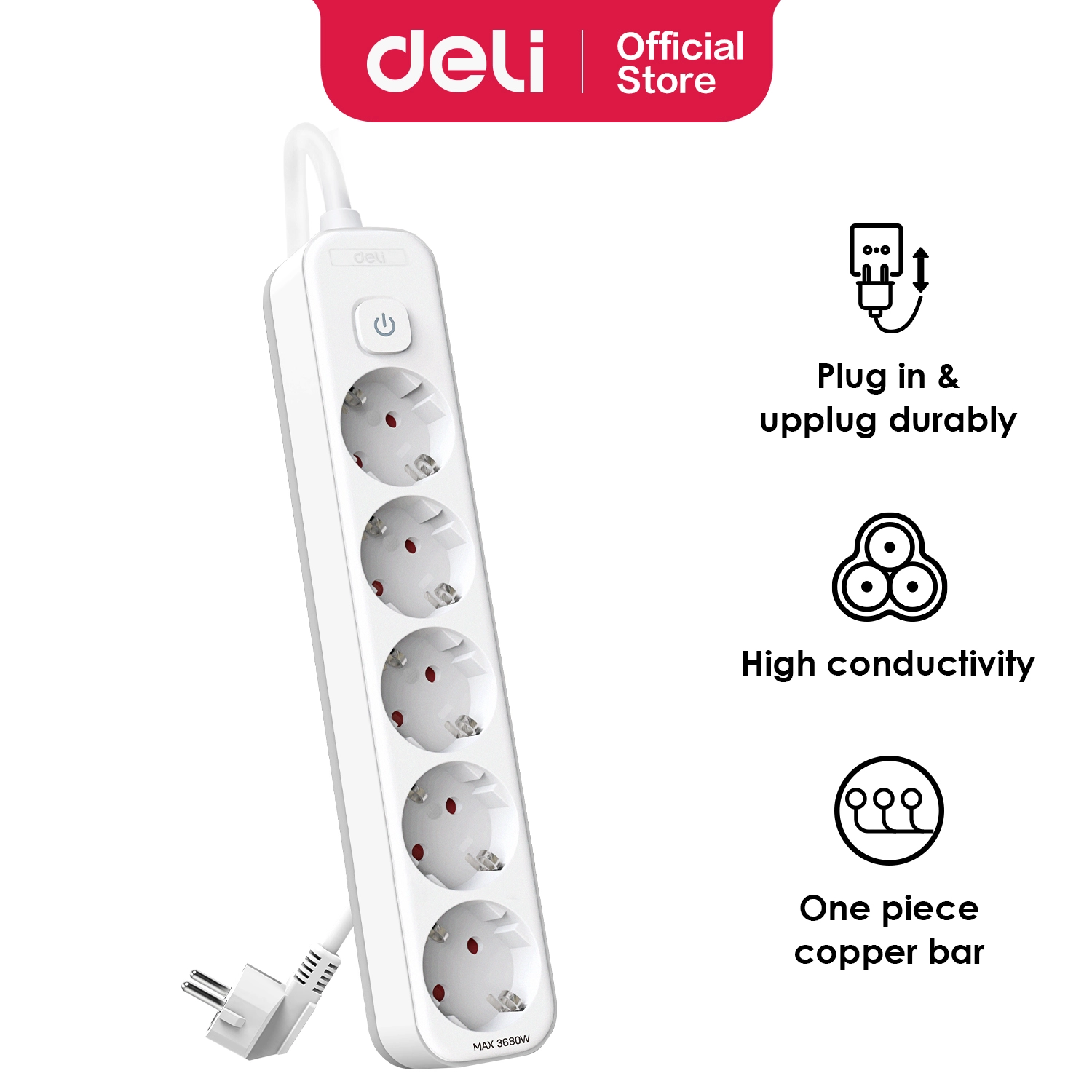 Deli-ET437 Power Strip